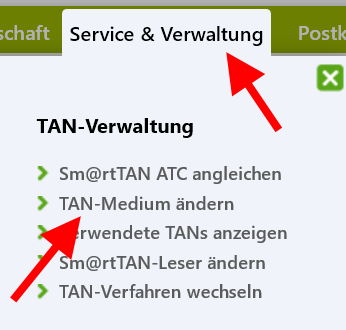 Browser_Banking_optische_TAN_Probleme_TAN-Medium_aendern