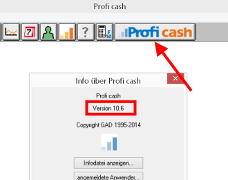 Menue_Profi_cash_Version_herausfinden
